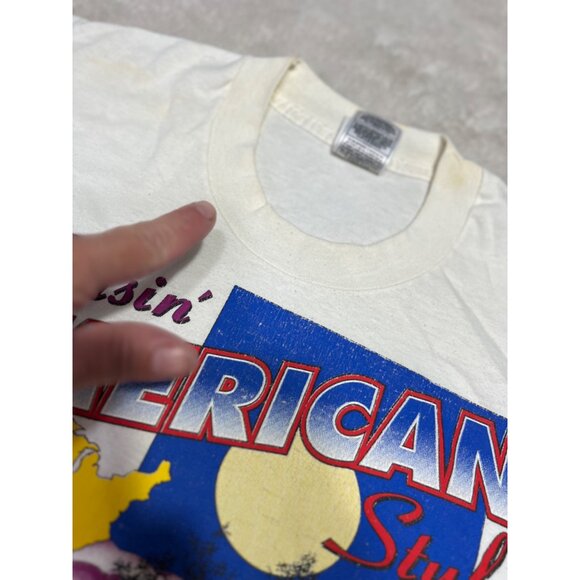 Cruisin American Style Graphic Tee XXL 50% Cotton 50% Polyester Vintage Classic - Picture 9 of 12